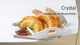  Presentation with fruit jam - Amazing slides having time select - buttery croissants with fruit jam backdrop and a sky blue colored foreground
