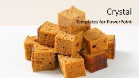  Presentation with jesus bread and wine - Slide set consisting of time select - ginger bread dices pyramid background and a yellow colored foreground