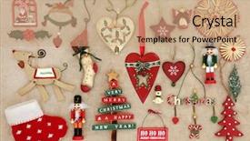  Presentation with hemp - Beautiful theme featuring time select - old fashioned christmas decorations backdrop and a coral colored foreground
