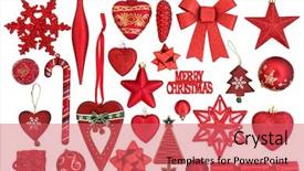  Presentation with islamic decorations decoration and motif - Amazing PPT layouts having time select - red christmas bauble decorations backdrop and a coral colored foreground