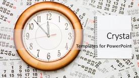  Presentation with clock - Colorful PPT theme enhanced with time sheet - composite of calendar and clock backdrop and a  colored foreground