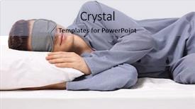  Presentation with eye - PPT layouts having time sheet - young male sleeping background and a light blue colored foreground