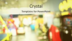  Presentation with zone - Slides enhanced with time slot - game zone in shopping mall background and a blonde colored foreground