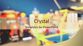  Presentation with zone - Audience pleasing PPT theme consisting of time slot - game zone in shopping mall backdrop and a blonde colored foreground