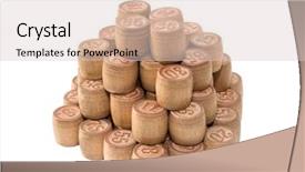  Presentation with blank whiteboard isolated on white - Colorful PPT theme enhanced with time slot - lotto game pyramid isolated backdrop and a lemonade colored foreground