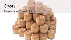  Presentation with pyramid - Slides featuring time slot - lotto game pyramid isolated background and a lemonade colored foreground