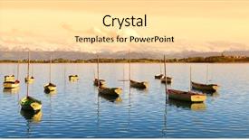  Presentation with boats - Slides featuring time slot - pleasure boats on pfaeffikon lake background and a blonde colored foreground