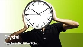  Presentation with clock face - PPT theme enhanced with time student - young man covering his face background and a black colored foreground