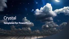  Presentation with night sky moon - Audience pleasing presentation consisting of time table - backgrounds night sky with stars backdrop and a navy blue colored foreground