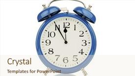  Presentation with alarm - PPT theme with time table - blue alarm clock background and a cream colored foreground