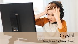  Presentation with children education - PPT theme with time table - leisure education children technology background and a coral colored foreground