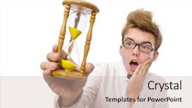  Presentation with funny - Colorful presentation theme enhanced with time taken - funny doctor isolated on white backdrop and a  colored foreground