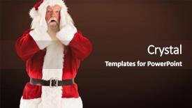  Presentation with dark - Colorful PPT layouts enhanced with time taken - santa is shocked to camera backdrop and a  colored foreground