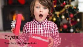  Presentation with living room - Slides having time taken - surprised little boy holding background and a  colored foreground