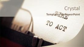  Presentation with time - Audience pleasing slide set consisting of time-to-act-phrase-written backdrop and a cream colored foreground