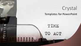  Presentation with time - Cool new theme with time-to-act-phrase-written backdrop and a white colored foreground