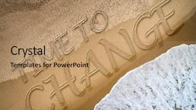  Presentation with change - Slides having time to change written background and a coral colored foreground