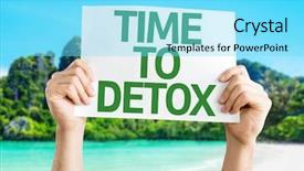  Presentation with detox - Amazing PPT theme having time to detox card backdrop and a arctic colored foreground
