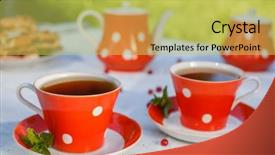  Presentation with tea - Amazing PPT layouts having time to drink tea outdoors backdrop and a yellow colored foreground