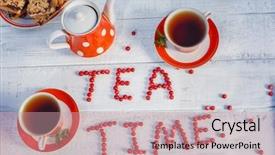  Presentation with garden tea party pretty - Cool new theme with time to drink tea outdoors backdrop and a coral colored foreground