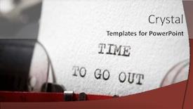  Presentation with time - Presentation featuring time-to-go-out-text background and a white colored foreground