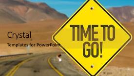  Presentation with country - PPT theme consisting of time to go sign background and a gold colored foreground