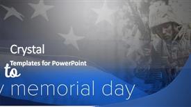 Presentation with memorial day - PPT theme featuring time to happy memorial day background and a ocean colored foreground