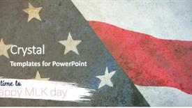  Presentation with time - Presentation theme having time to happy mlk day background and a gray colored foreground