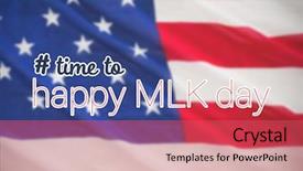  Presentation with time - Colorful slide deck enhanced with time to happy mlk day backdrop and a red colored foreground