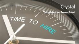  Presentation with time - Beautiful slides featuring time to hire text backdrop and a dark gray colored foreground