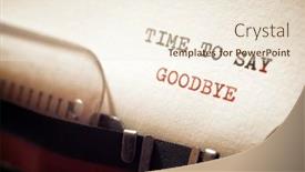  Presentation with goodbye - Amazing presentation theme having time-to-say-goodbye-phrase backdrop and a lemonade colored foreground