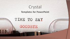  Presentation with goodbye - Slide deck with time-to-say-goodbye-phrase background and a white colored foreground