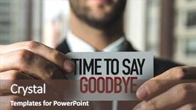  Presentation with good luck - Theme having time to say goodbye background and a tawny brown colored foreground