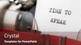  Presentation with time - Audience pleasing PPT theme consisting of time-to-speak-phrase-written backdrop and a tawny brown colored foreground