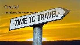  Presentation with time travel - Slide deck enhanced with time to travel sign background and a gold colored foreground