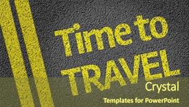  Presentation with adventure - Slide set featuring time to travel written background and a tawny brown colored foreground