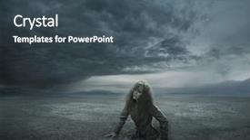  Presentation with time travel - PPT layouts having time travel - conceptual photo of outgoing woman background and a ocean colored foreground