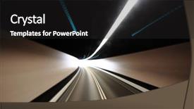  Presentation with tunnel - Colorful slides enhanced with time travel - highway tunnel motion blured backdrop and a dark gray colored foreground