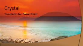  Presentation with vietnam - Beautiful PPT layouts featuring time travel - sunrise over the sea con backdrop and a red colored foreground