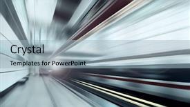  Presentation with train railway - Theme having time travel - train on speed in railway background and a light blue colored foreground