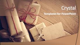  Presentation with eco paper - Colorful presentation design enhanced with time vintage mood handmade eco backdrop and a coral colored foreground