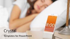  Presentation with alarm - Slide deck with up with mobile alarm clock background and a lemonade colored foreground