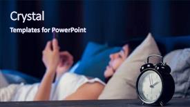  Presentation with insomnia - Amazing slide set having early life stress - photo of woman with insomnia backdrop and a navy blue colored foreground