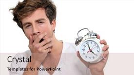  Presentation with alarm - PPT theme consisting of  background and a  colored foreground