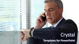  Presentation with telephone - Slide set consisting of time whist on telephone call background and a wine colored foreground