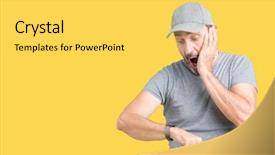  Presentation with handsome - Colorful slide deck enhanced with time worried afraid of getting backdrop and a  colored foreground