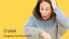  Presentation with late - Cool new PPT theme with time worried afraid of getting backdrop and a yellow colored foreground