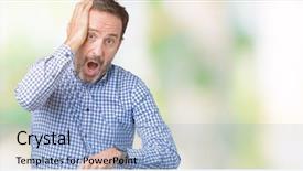  Presentation with elegant - PPT theme featuring time worried afraid of getting background and a light blue colored foreground