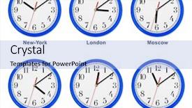  Presentation with zone - Slide deck featuring time zone - group of clocks isolated background and a light blue colored foreground