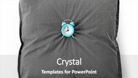  Presentation with white pills spilled from pills - Presentation theme featuring timekeeeping - alarm clock on pillow isolated background and a dark gray colored foreground